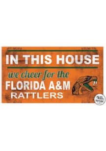 KH Sports Fan Florida A&amp;M Rattlers 20x11 Indoor Outdoor In This House Sign