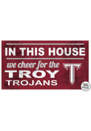 KH Sports Fan Troy Trojans 20x11 Indoor Outdoor In This House Sign