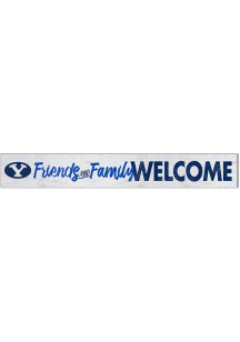 KH Sports Fan BYU Cougars 5x36 Welcome Door Plank Sign