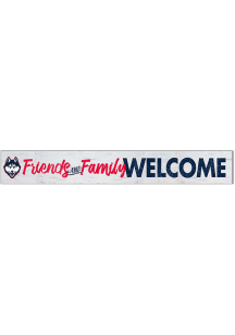 KH Sports Fan UConn Huskies 5x36 Welcome Door Plank Sign