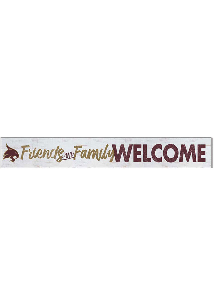 KH Sports Fan Texas State Bobcats 5x36 Welcome Door Plank Sign