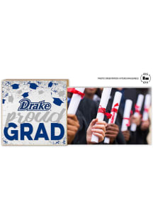 Drake Bulldogs Proud Grad Floating Picture Frame