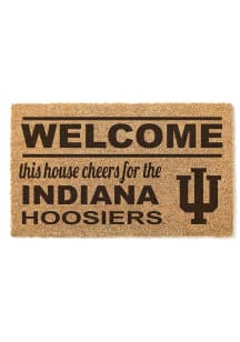 Black Indiana Hoosiers 18x30 Welcome Door Mat