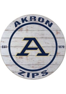 KH Sports Fan Akron Zips 20x20 Weathered Circle Sign