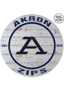 KH Sports Fan Akron Zips 20x20 In Out Weathered Circle Sign