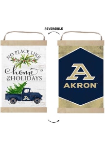 KH Sports Fan Akron Zips Holiday Reversible Banner Sign