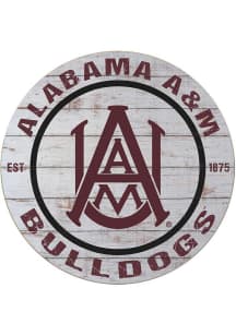 KH Sports Fan Alabama A&amp;M Bulldogs 20x20 Weathered Circle Sign