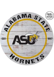 KH Sports Fan Alabama State Hornets 20x20 In Out Weathered Circle Sign