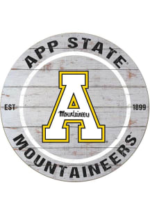 KH Sports Fan Appalachian State Mountaineers 20x20 Weathered Circle Sign