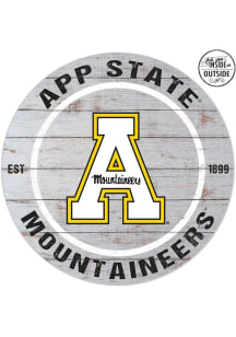 KH Sports Fan Appalachian State Mountaineers 20x20 In Out Weathered Circle Sign