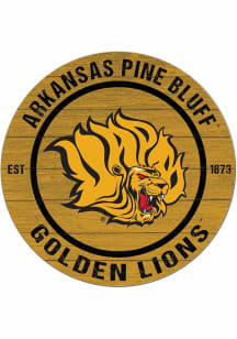 KH Sports Fan Arkansas Pine Bluff Golden Lions 20x20 Colored Circle Sign