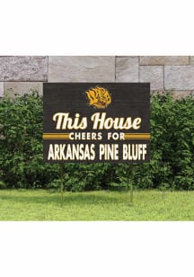 Arkansas Pine Bluff Golden Lions 18x24 This House Cheers Yard Sign