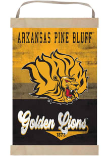 KH Sports Fan Arkansas Pine Bluff Golden Lions Reversible Retro Banner Sign