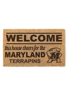 Black Maryland Terrapins 18x30 Welcome Door Mat
