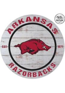 KH Sports Fan Arkansas Razorbacks 20x20 In Out Weathered Circle Sign