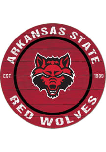 KH Sports Fan Arkansas State Red Wolves 20x20 Colored Circle Sign