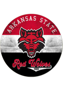 KH Sports Fan Arkansas State Red Wolves 20x20 Retro Multi Color Circle Sign