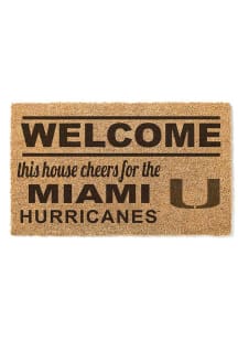 Miami Hurricanes 18x30 Welcome Door Mat