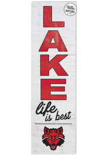 KH Sports Fan Arkansas State Red Wolves 10x35 Lake Life is Best Indoor Outdoor Sign