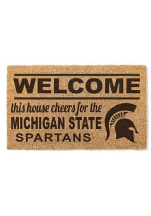 Black Michigan State Spartans 18x30 Welcome Door Mat
