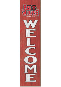 KH Sports Fan Arkansas State Red Wolves 11x46 Welcome Leaning Sign