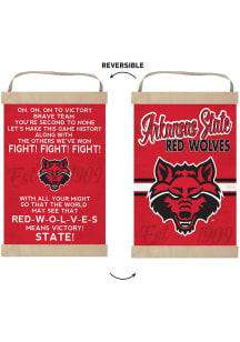 KH Sports Fan Arkansas State Red Wolves Fight Song Reversible Banner Sign