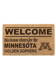 Black Minnesota Golden Gophers 18x30 Welcome Door Mat