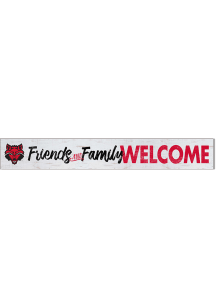 KH Sports Fan Arkansas State Red Wolves 5x36 Welcome Door Plank Sign