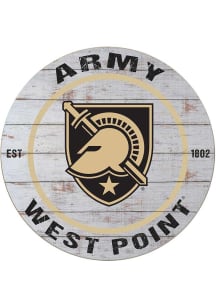 KH Sports Fan Army Black Knights 20x20 Weathered Circle Sign