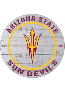 KH Sports Fan Arizona State Sun Devils 20x20 Weathered Circle Sign
