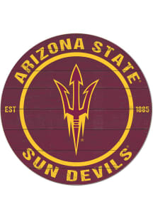 KH Sports Fan Arizona State Sun Devils 20x20 Colored Circle Sign