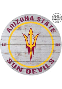 KH Sports Fan Arizona State Sun Devils 20x20 In Out Weathered Circle Sign