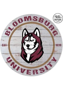 KH Sports Fan Bloomsburg University Huskies 20x20 In Out Weathered Circle Sign
