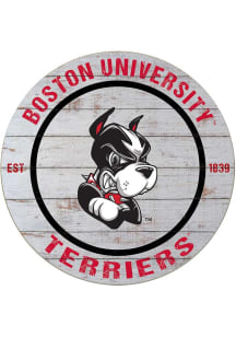 KH Sports Fan Boston Terriers 20x20 Weathered Circle Sign