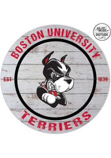 KH Sports Fan Boston Terriers 20x20 In Out Weathered Circle Sign