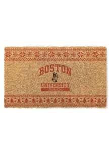 Boston Terriers Holiday Logo Door Mat