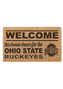 Black Ohio State Buckeyes 18x30 Welcome Door Mat