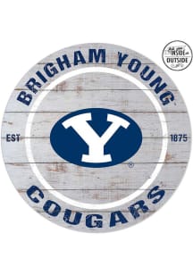 KH Sports Fan BYU Cougars 20x20 In Out Weathered Circle Sign
