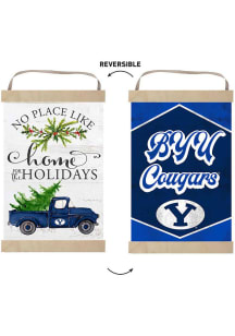KH Sports Fan BYU Cougars Holiday Reversible Banner Sign