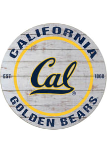 KH Sports Fan Cal Golden Bears 20x20 Weathered Circle Sign