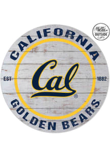 KH Sports Fan Cal Golden Bears 20x20 In Out Weathered Circle Sign