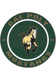 KH Sports Fan Cal Poly Mustangs 20x20 Colored Circle Sign