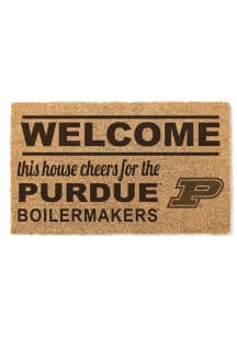 Black Purdue Boilermakers 18x30 Welcome Door Mat
