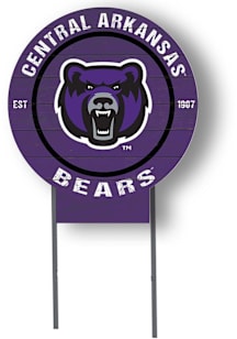 Central Arkansas Bears KH Sports Fan 20x20 Color Logo Circle Yard Sign - Purple