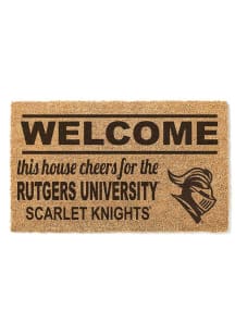 Black Rutgers Scarlet Knights 18x30 Welcome Door Mat
