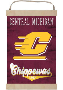 KH Sports Fan Central Michigan Chippewas Reversible Retro Banner Sign