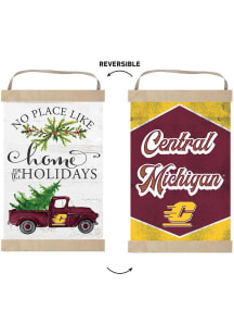 KH Sports Fan Central Michigan Chippewas Holiday Reversible Banner Sign