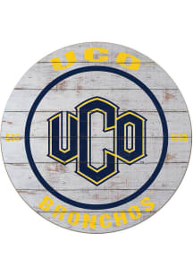 KH Sports Fan Central Oklahoma Bronchos 20x20 Weathered Circle Sign