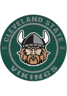 KH Sports Fan Cleveland State Vikings 20x20 Colored Circle Sign