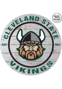 KH Sports Fan Cleveland State Vikings 20x20 In Out Weathered Circle Sign
